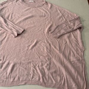 Mer Sea Pale Pink Sweater Loose Relaxed Fit O/S Pullover Oversized Soft